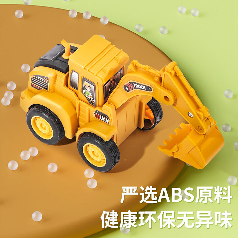Children's toys pressing engineering truck excavator inertia back force car educational toys boys small gift wholesale