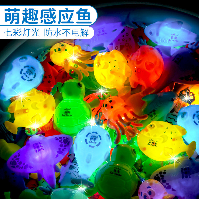 Carefully Selected Fishing Toys for Boys, 6 Magnetic Suction Fish for Babies, Girls, Fishing, Siblings, Children's Gifts, Glowing Fish