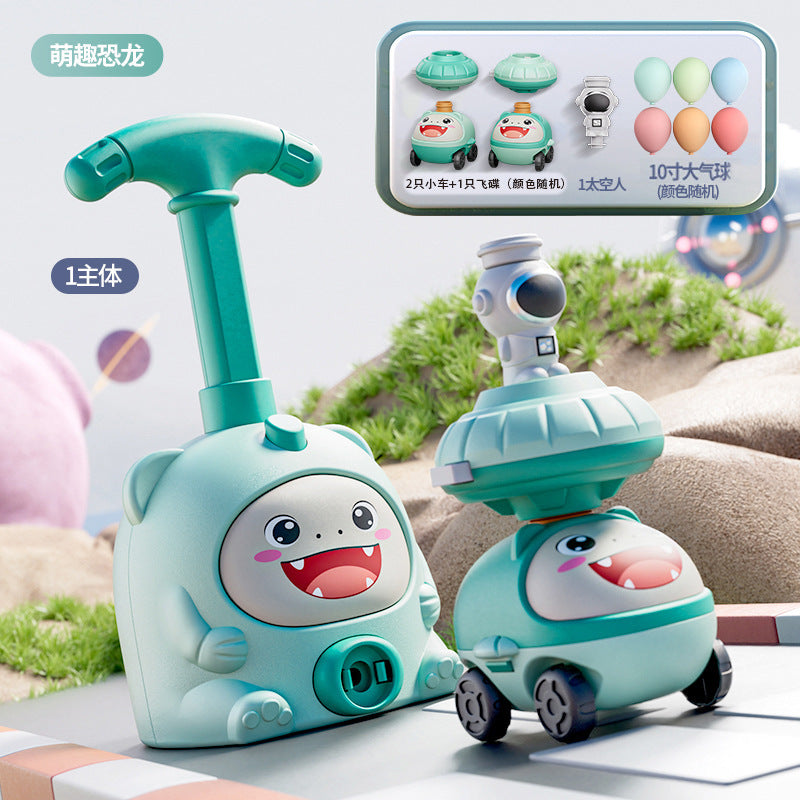 Shake the sound of animal aerodynamic car diy flying pig balloon educational toys wholesale press scooter