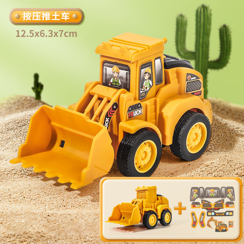 Children's toys pressing engineering truck excavator inertia back force car educational toys boys small gift wholesale
