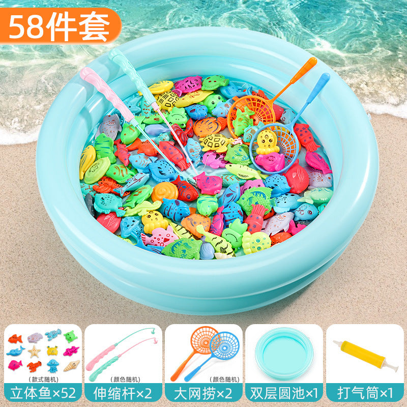 Carefully Selected Fishing Toys for Boys, 6 Magnetic Suction Fish for Babies, Girls, Fishing, Siblings, Children's Gifts, Glowing Fish