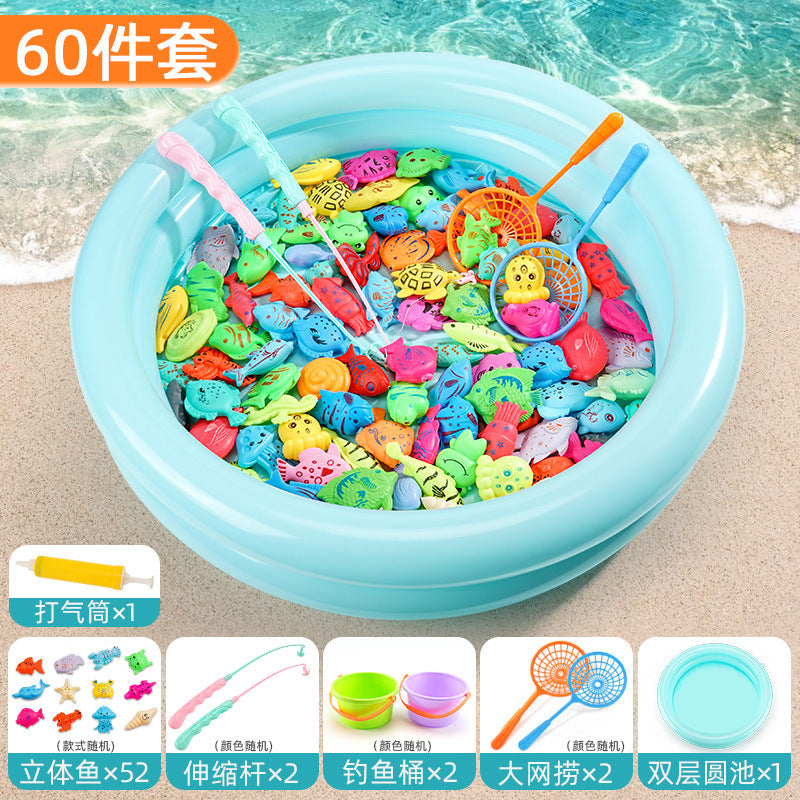 Carefully Selected Fishing Toys for Boys, 6 Magnetic Suction Fish for Babies, Girls, Fishing, Siblings, Children's Gifts, Glowing Fish