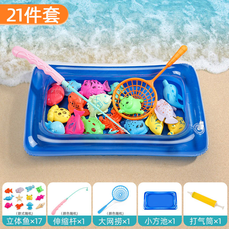 Carefully Selected Fishing Toys for Boys, 6 Magnetic Suction Fish for Babies, Girls, Fishing, Siblings, Children's Gifts, Glowing Fish