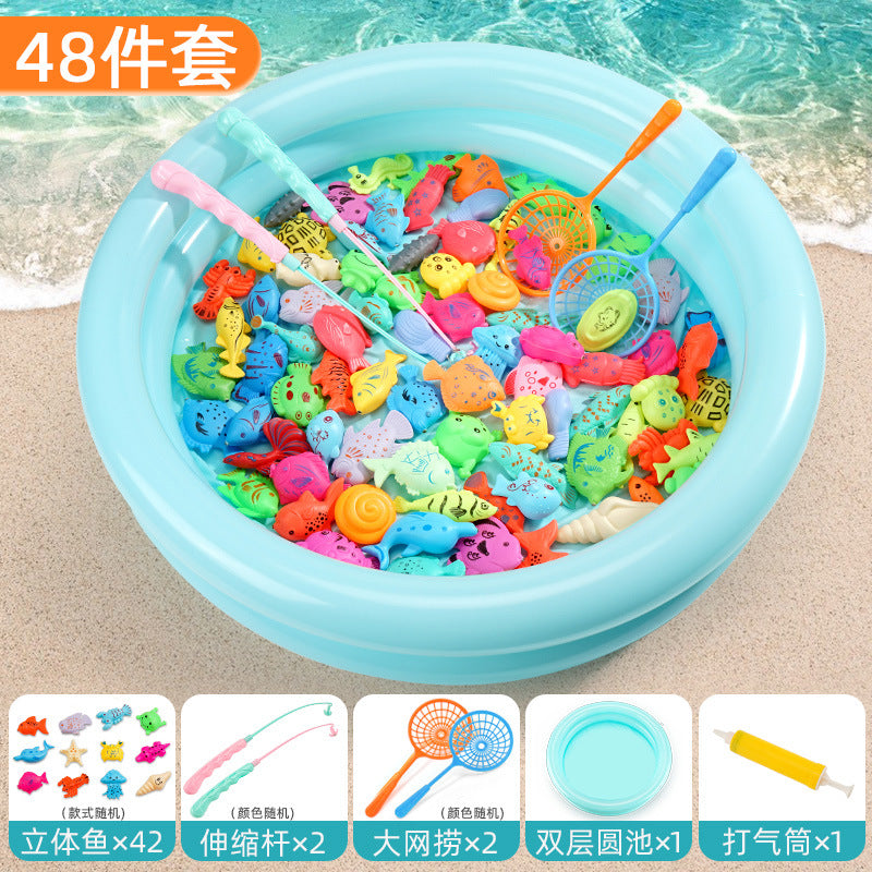 Carefully Selected Fishing Toys for Boys, 6 Magnetic Suction Fish for Babies, Girls, Fishing, Siblings, Children's Gifts, Glowing Fish