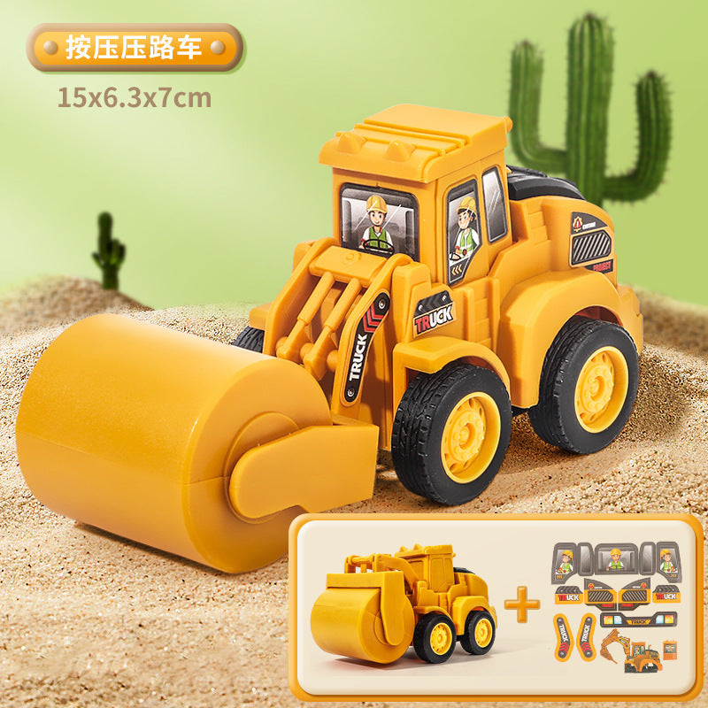 Children's toys pressing engineering truck excavator inertia back force car educational toys boys small gift wholesale