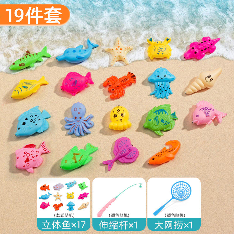 Carefully Selected Fishing Toys for Boys, 6 Magnetic Suction Fish for Babies, Girls, Fishing, Siblings, Children's Gifts, Glowing Fish
