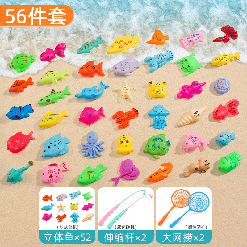 Carefully Selected Fishing Toys for Boys, 6 Magnetic Suction Fish for Babies, Girls, Fishing, Siblings, Children's Gifts, Glowing Fish